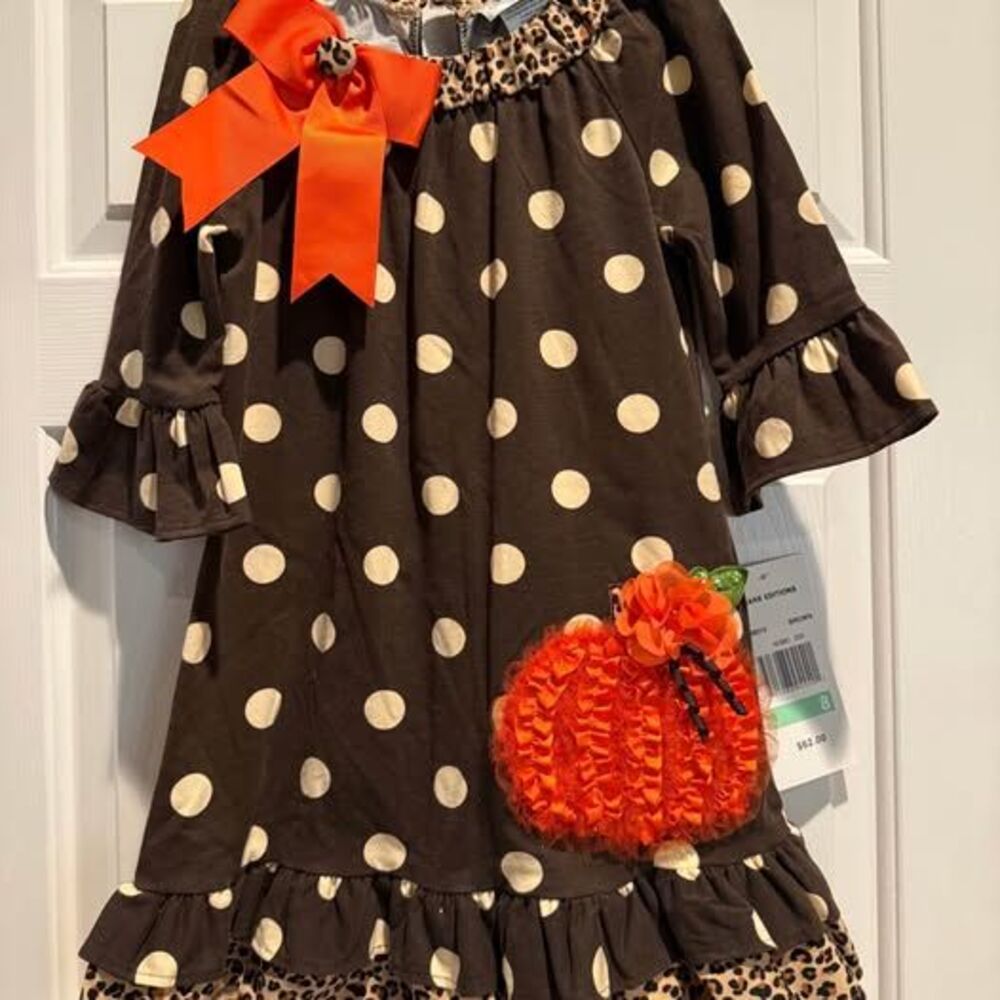 NWT Girls Rare Editions Thanksgiving Dress Size 8